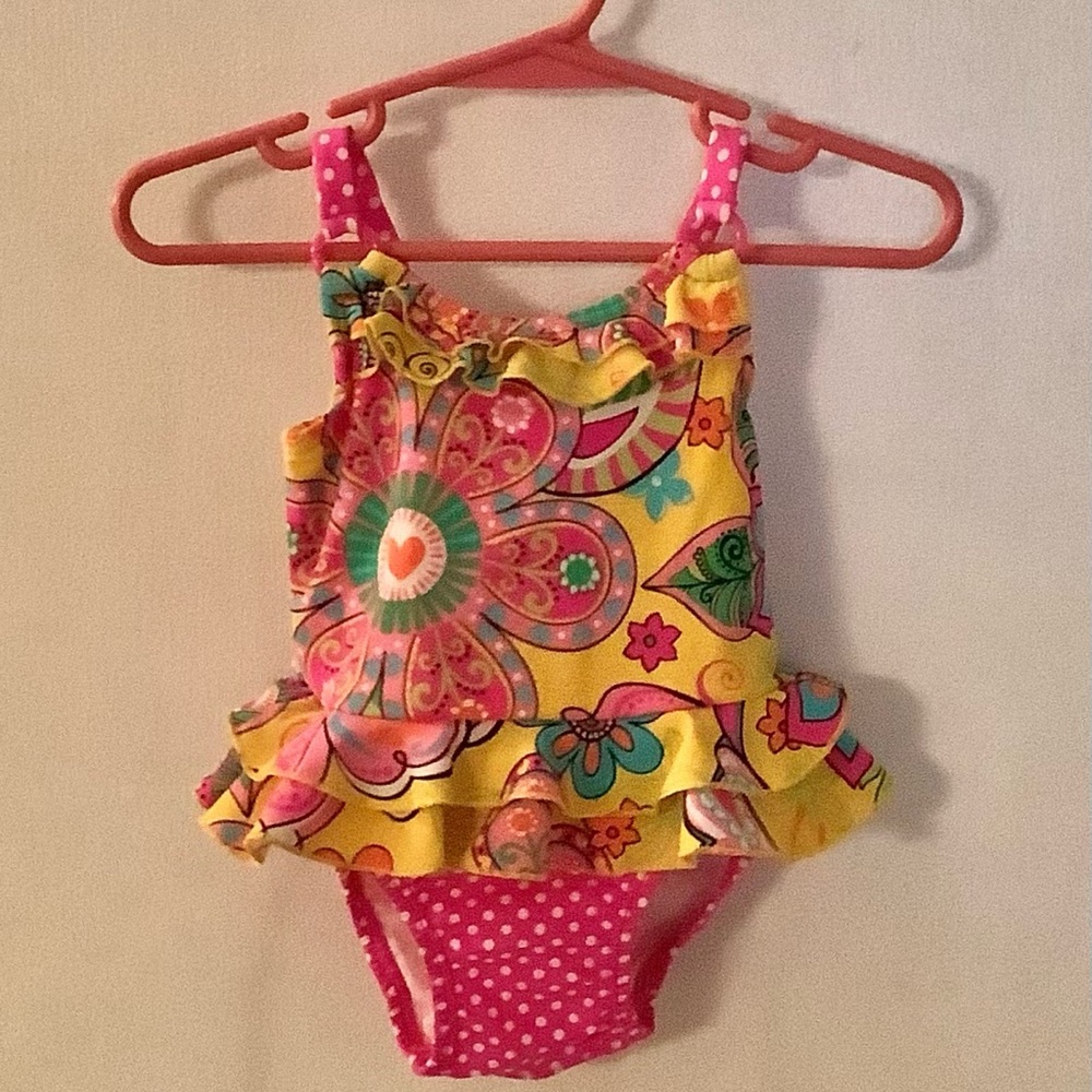Place one piece swimsuit. Size 12M. NWOT
